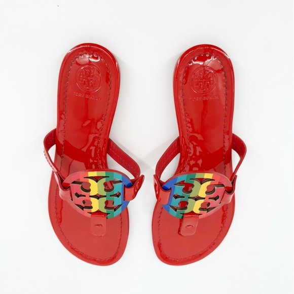 Tory Burch Limited Edition Red Sandals 7.5 - Picture 3 of 7